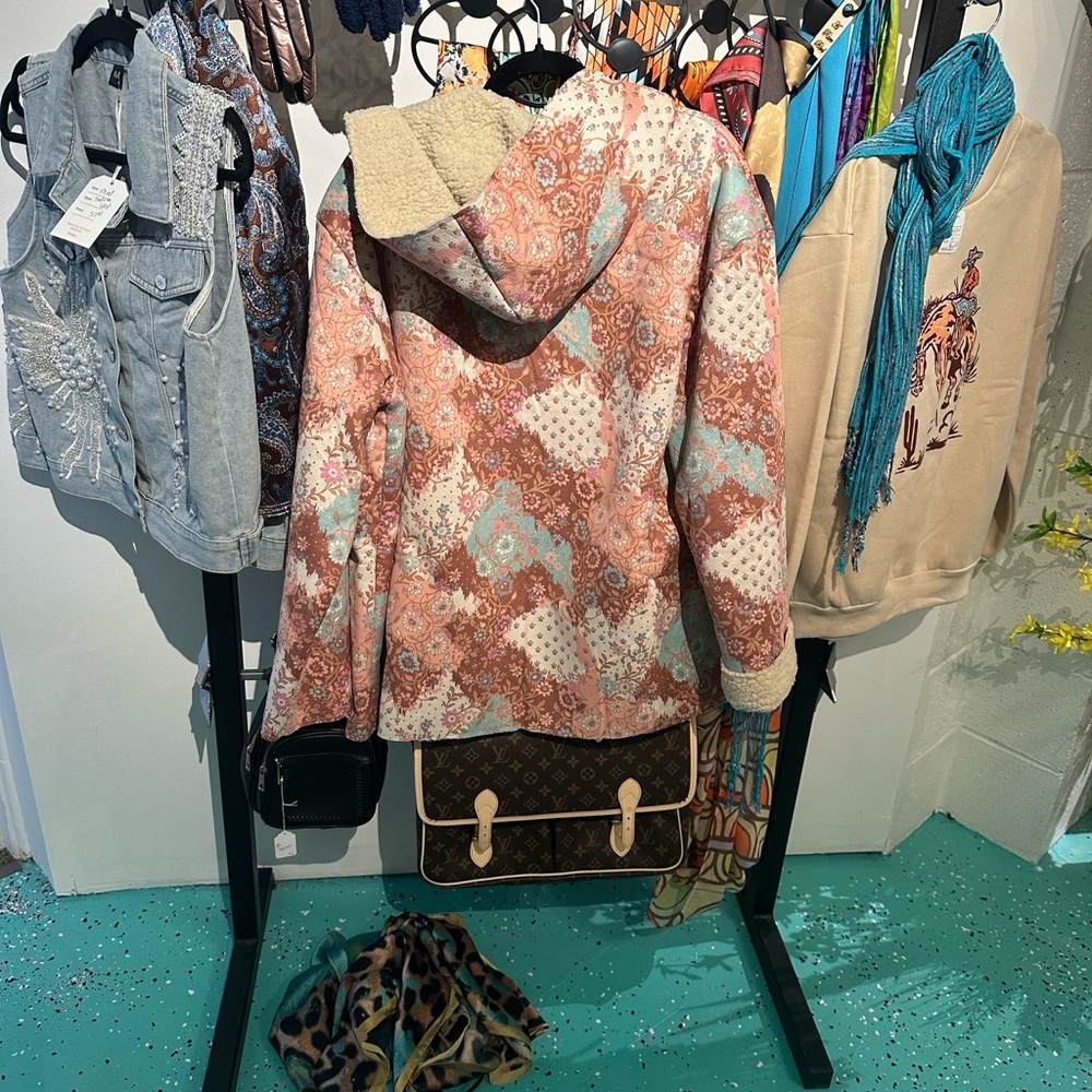 Floral Patchwork Hooded Jacket